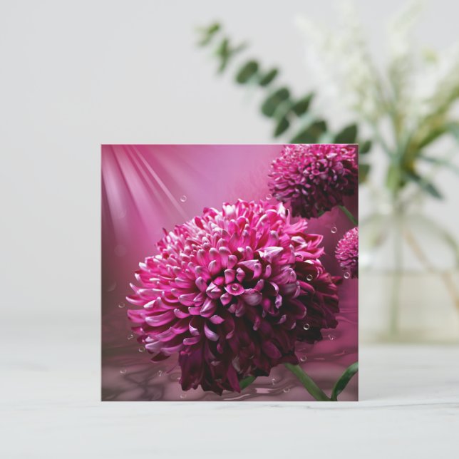 Dahlia Blume Mitteilungskarte (Stehend Vorderseite)