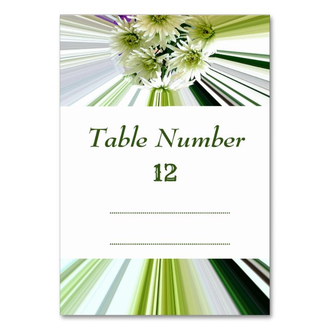 Dahlia Blume Moderne Strickflora Tischnummer (Vorderseite)