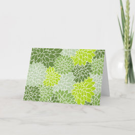 Dahlia-Blume, Muster von Blume, grüner Dahlia Karte