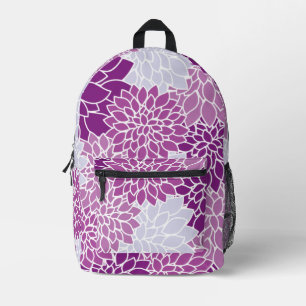 Dahlia-Blume, Muster von Blume, Lila Dahlia Bedruckter Rucksack