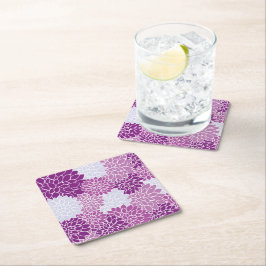 Dahlia-Blume, Muster von Blume, Lila Dahlia Rechteckiger Pappuntersetzer