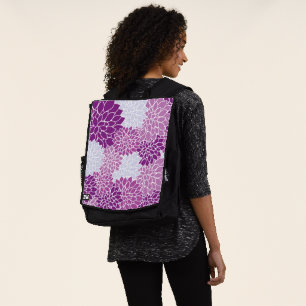 Dahlia-Blume, Muster von Blume, Lila Dahlia Rucksack