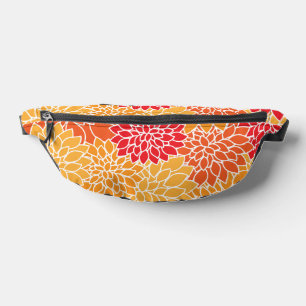 Dahlia-Blume, Muster von Blume, Orange Dahlia Bauchtasche