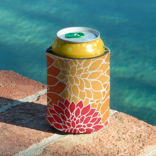 Dahlia-Blume, Muster von Blume, Orange Dahlia Dosenkühler (In Situ Pool)