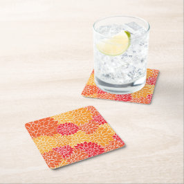 Dahlia-Blume, Muster von Blume, Orange Dahlia Rechteckiger Pappuntersetzer