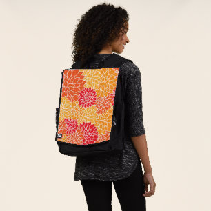 Dahlia-Blume, Muster von Blume, Orange Dahlia Rucksack