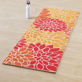Dahlia-Blume, Muster von Blume, Orange Dahlia Yogamatte