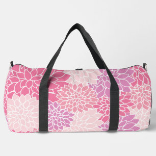 Dahlia-Blume, Muster von Blume, rosa Dahlia Duffle Bag