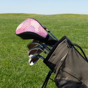 Dahlia-Blume, Muster von Blume, rosa Dahlia Golf Headcover