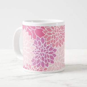 Dahlia-Blume, Muster von Blume, rosa Dahlia Jumbo-Tasse