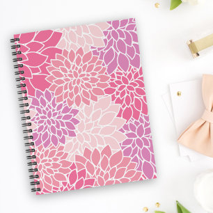Dahlia-Blume, Muster von Blume, rosa Dahlia Notizbuch