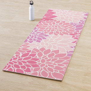 Dahlia-Blume, Muster von Blume, rosa Dahlia Yogamatte