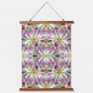Dahlia Blume Power Abstrakte Natur Wandteppich Mit Holzrahmen