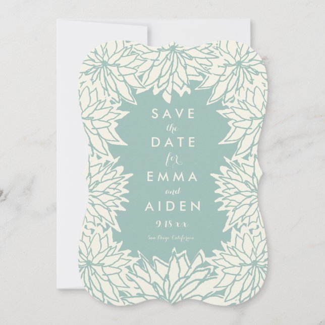 Dahlia Blume Save the Date Card (Vorderseite)