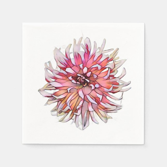 DAHLIA BLUME SERVIETTE (Vorderseite)