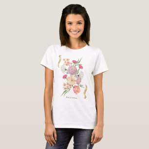 Dahlia-Blumendesign – Elegant T-Shirt