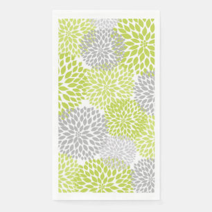 Dahlia Bouquet - Chartreuse grau Serviette