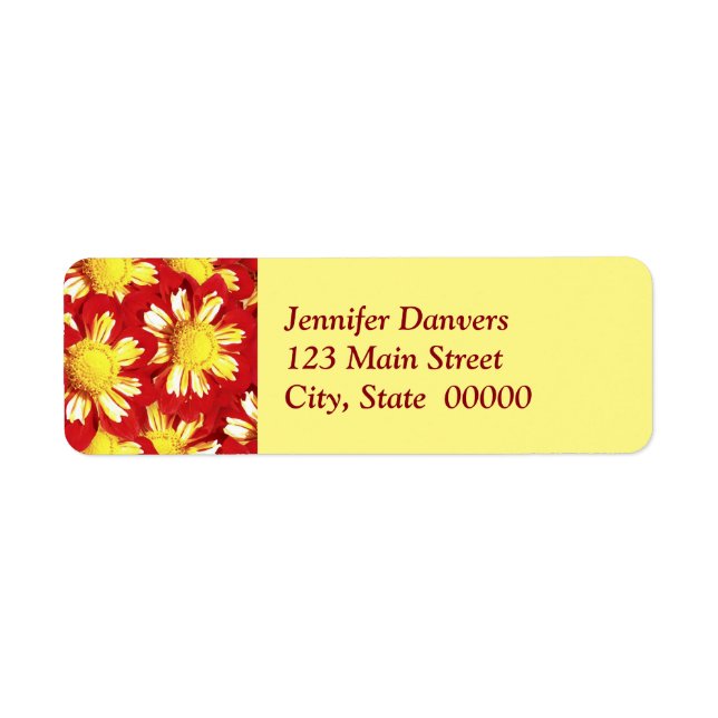 Dahlia-Bouquet - rot und weiß mit gelb (Vorne)