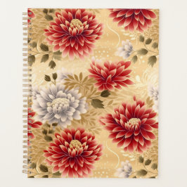Dahlia Chiyogami Planner Planer