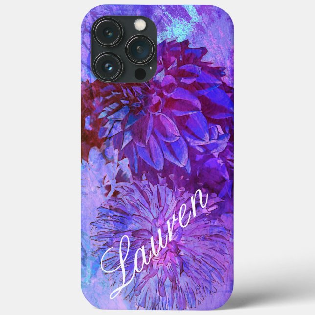 Dahlia Delight in schöner Blues Phone Case (Rückseite)