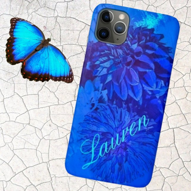 Dahlia Delight in schöner Blues Phone Case (Von Creator hochgeladen)