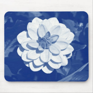 Dahlia - Digital Cyanotype Mousepad