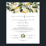 Dahlia - Eheurkunde für Zitrusfrüchte Poster<br><div class="desc">Dieses Heiratszertifikat enthält Zitrusfrüchte aus Aquarellfarbe und einen skurrilen Script-Schriftart. Editieren Sie einfach alle Texte und ändern Sie die Schriftart,  um Ihre Zeremonie und den Stil des Paares zu erfüllen. Für die beste Qualität sollten Sie sicherstellen,  dass Sie mattes Papier verwenden,  sodass die Unterschrift nicht verschmutzt.</div>
