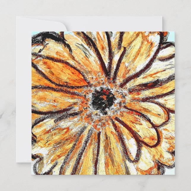 Dahlia Flat Greeting Card Karte (Vorderseite)