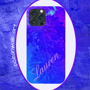 Dahlia Floral Dream Beautiful Blues Phone Case