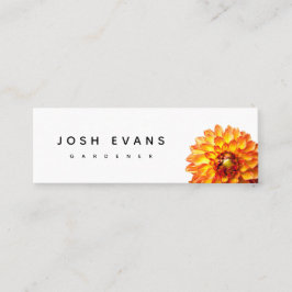 Dahlia Floral Minimalistisch Mini Business Card Visitenkarte