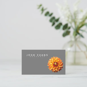 Dahlia Floral Minimalistische US-Visitenkarte Visitenkarte
