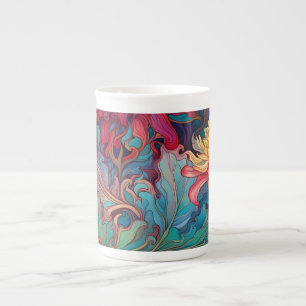 Dahlia Floral Tapestry Prozellantasse