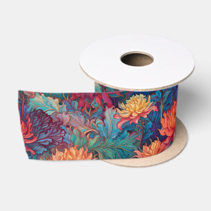 Dahlia Floral Tapestry Satinband