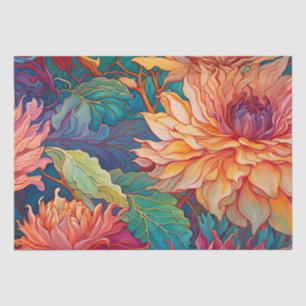 Dahlia Floral Tapestry Seidenpapier