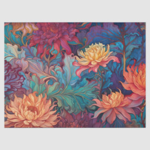 Dahlia Floral Tapestry Seidenpapier