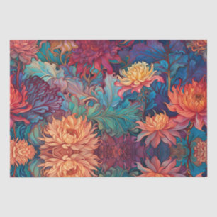 Dahlia Floral Tapestry Seidenpapier