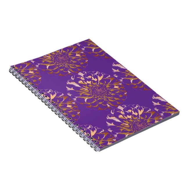 Dahlia flower notebook notizblock (Rechte Seite)