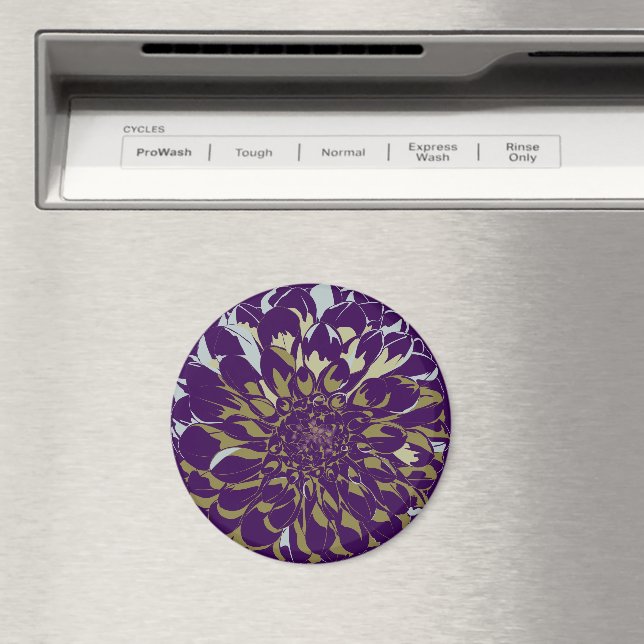 Dahlia flower refrigerator magnet (In Situ (Geschirrspüler))
