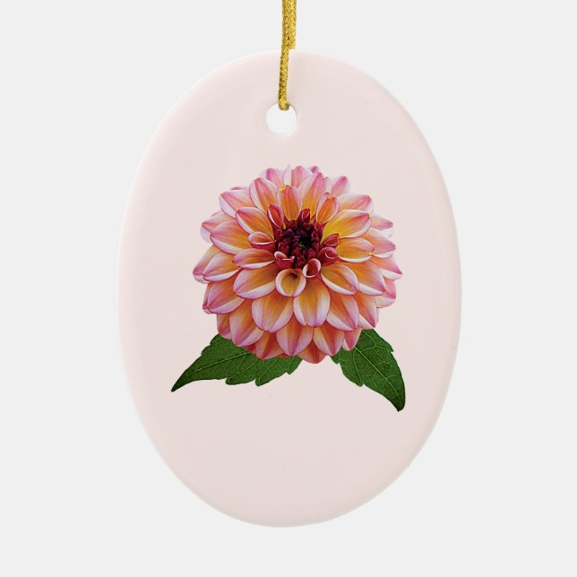 Dahlia Foxy Lady Keramik Ornament (Vorne)