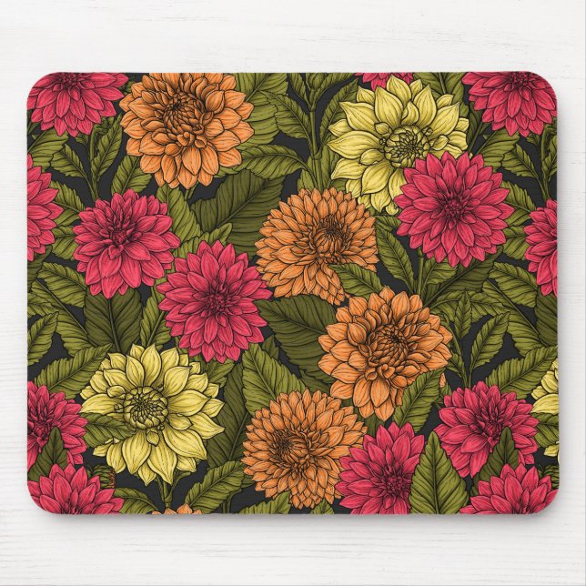 Dahlia Garden Mousepad (Vorne)