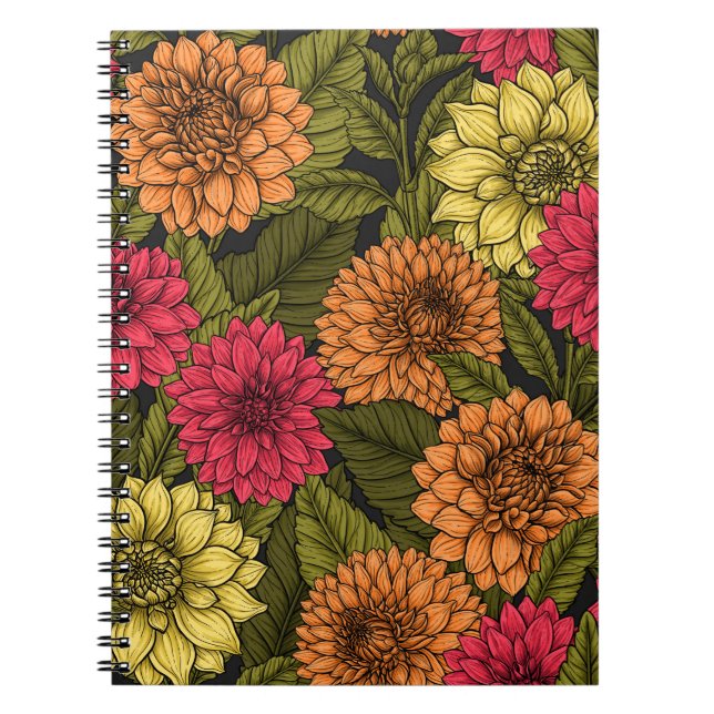 Dahlia Garden Notizblock (Vorderseite)