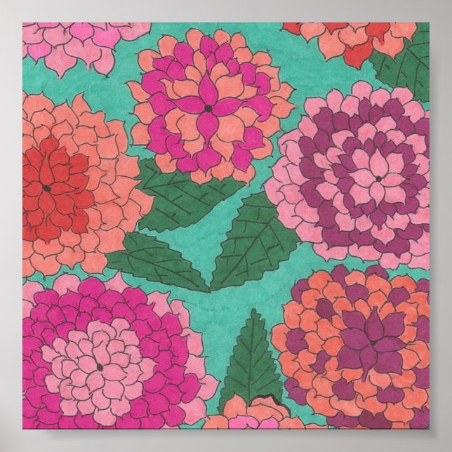 Dahlia Garden Poster (Vorne)