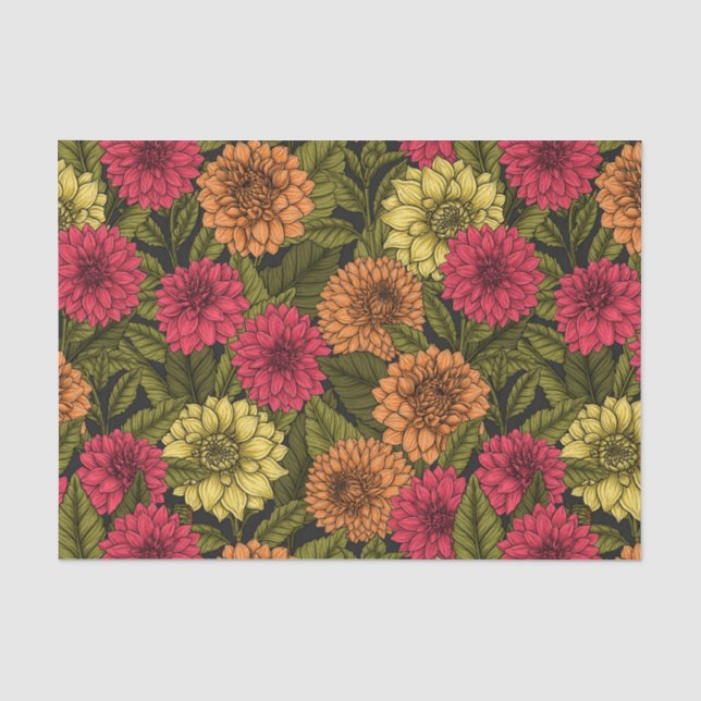 Dahlia Garden Seidenpapier (Vorderseite)