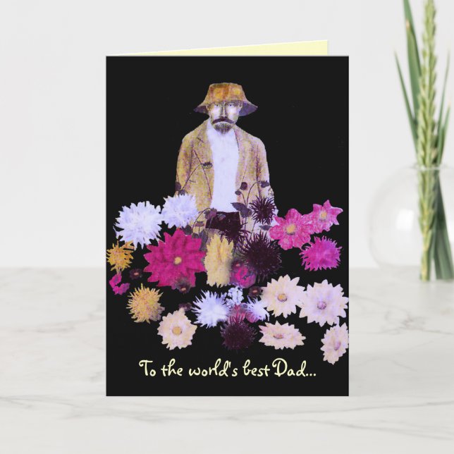 Dahlia Gardener Vathers Day Card Karte (Vorderseite)