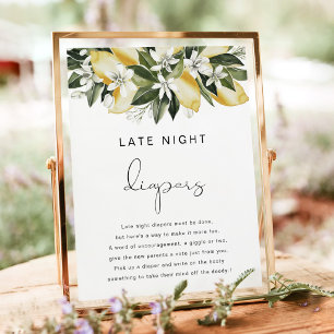 DAHLIA Lemon Spate Night Diapers Game Poster