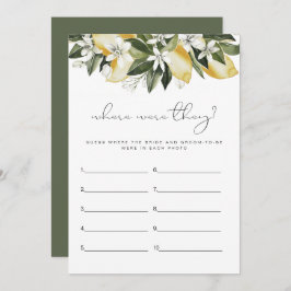 DAHLIA Lemon wo sie Brautparty Game waren Einladung