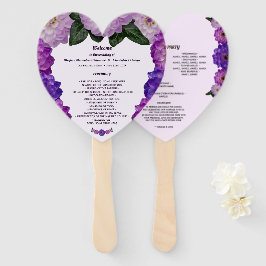 Dahlia Lila Lavender Floral Wedding Program Fan Fächer