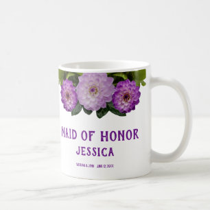 Dahlia Lila Lavender Lilac Floral Trauzeugin Kaffeetasse