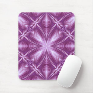 Dahlia Lila Milchweiße Wolken Abstraktes Muster Mousepad
