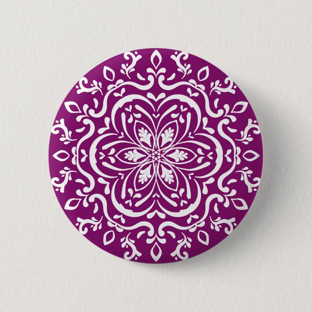 Dahlia Mandala Button (Vorderseite)